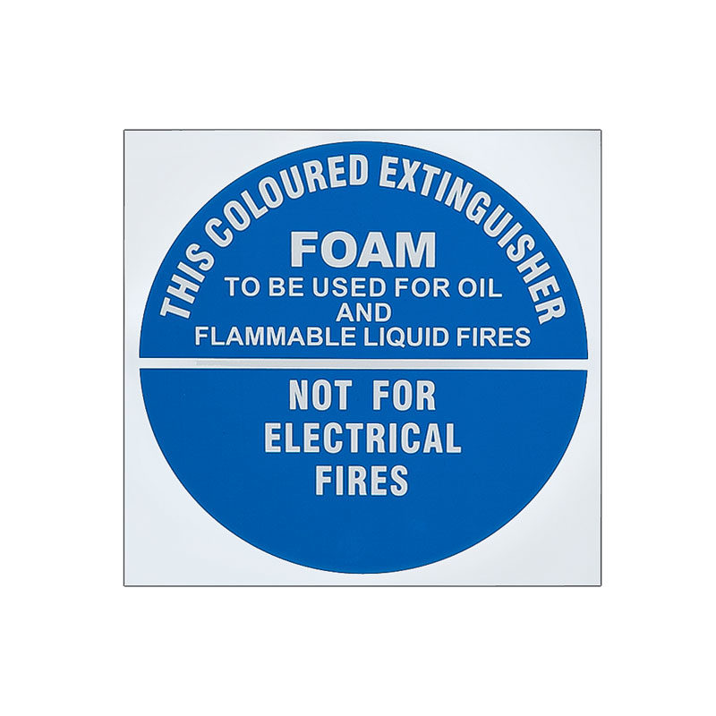 Foam Fire Extinguisher Identification Sign - Plastic