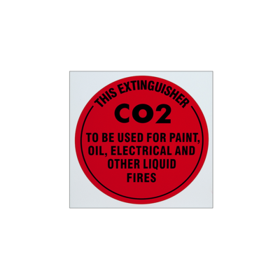 Co2 Fire Extinguisher Identification Sign - Plastic