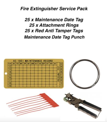 Fire Extinguisher Service Pack With Date Tag Punch